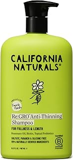 California Naturals Re:GRO Shampoo for Hair Growth Support, Scalp Hair Care with Biotin, All Hair Types, Vegan, Natural, Cruelty Free, Silicone, Paraben & Sulfate Free, 16.5 oz