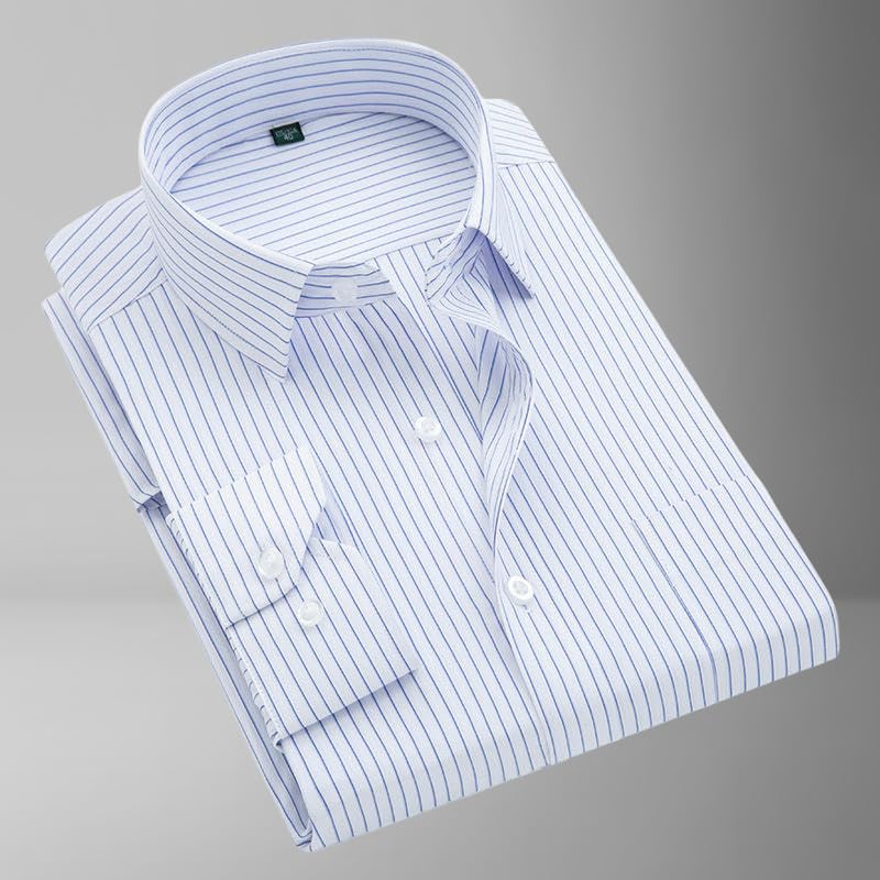 Robe décontractée homme sans plis et coupe ajustée rayée - 6