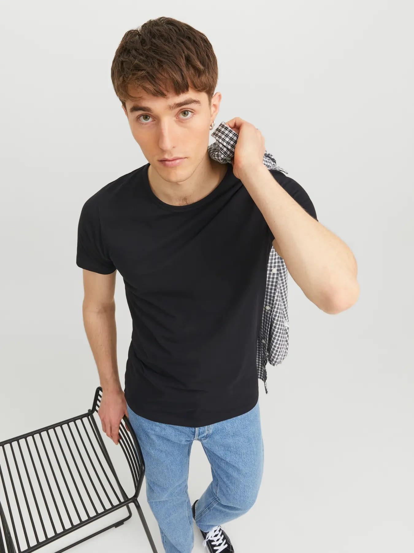 JACK & JONES Male Slim Fit Jeans JJIGLENN JJFELIX AM 066 LID Slim Fit Jeans