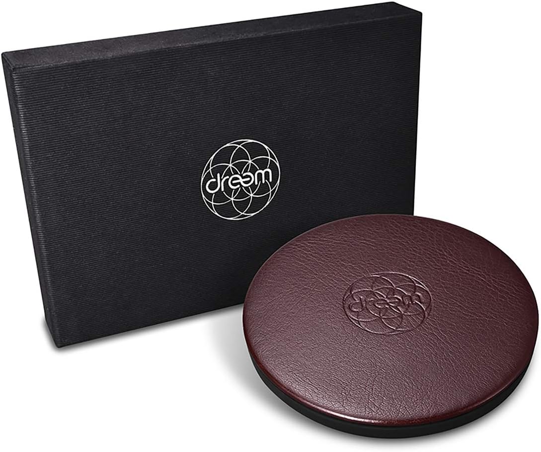 Dreem Beam 10W Wireless Charger - Premium Vegan Leather, Qi-Certified Inductive Fast Charging Pad, Beautiful Gift-Box - Coffee