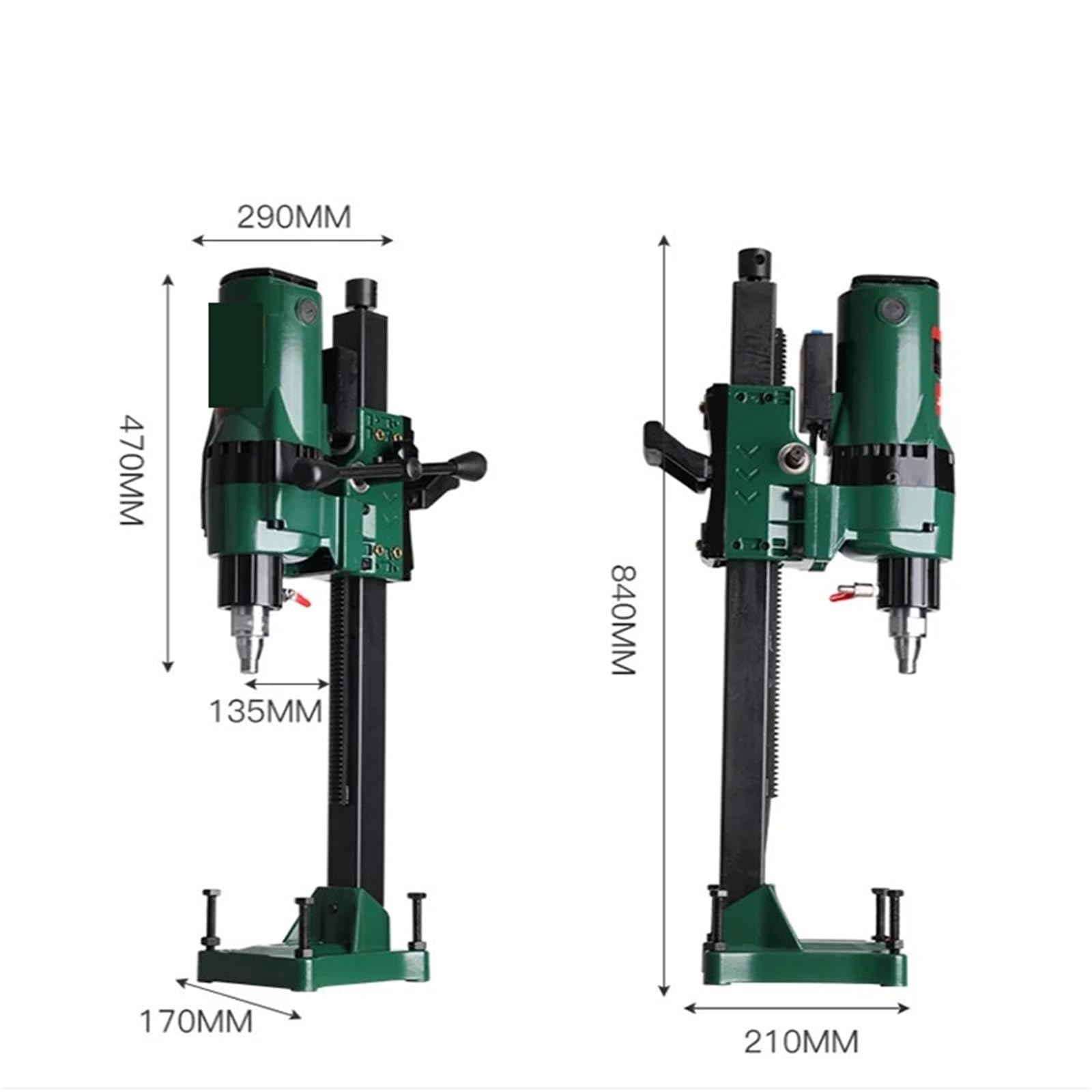 Trapano a colonna professionale, Macchina for perforazione ad acqua Utensile for perforazione a diamante Macchina for perforazione ingegneristica 3900W 600r/min Max.260MM