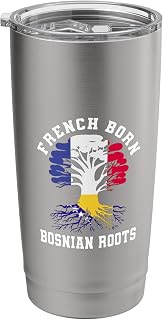 French Born Bosnian Roots France Bosnia And Herzegovina Stainless Steel Insulated Tumbler