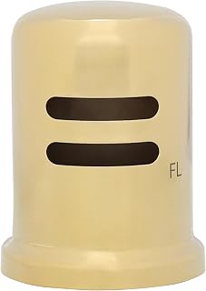Westbrass D201-1-10-01 1-3/4" x 2-3/4" Solid Brass Air Gap Cap Only, Skirted, Polished Brass (10-Pack)