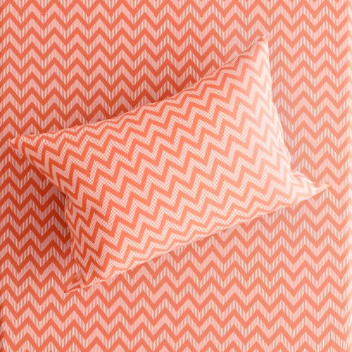 Image of Wakefit 100% Cotton 160 TC Fitted Bedsheet with 1 Pillow Cover | Makena Single, 72 inch x 36 inch, Makena | 1.83m x 91cm