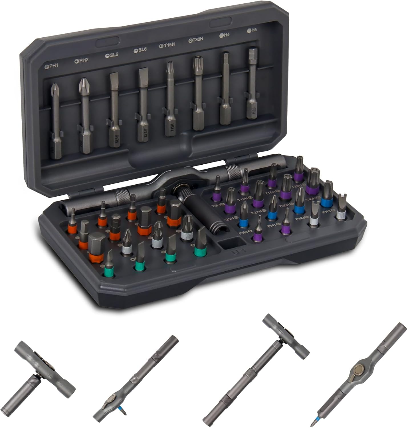 42 in 1 Magnetic Screwdriver Set, DIY Ratchet Screwdriver Set, Multi Bit Screw Driver Set Kit with Case, Handle Detachable, Portable Repair Tool for Electronics, Glasses, Bicycles & Home Repair