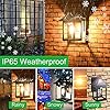 CYHKEE 2 Pack Solar Wall Lanterns Outdoor with 3 Modes, Dusk to Dawn Motion Sensor LED Sconce Lights IP65 Waterproof, Exterior Front Porch Security Lamps Wall Mount Patio Fence Garage Decorative