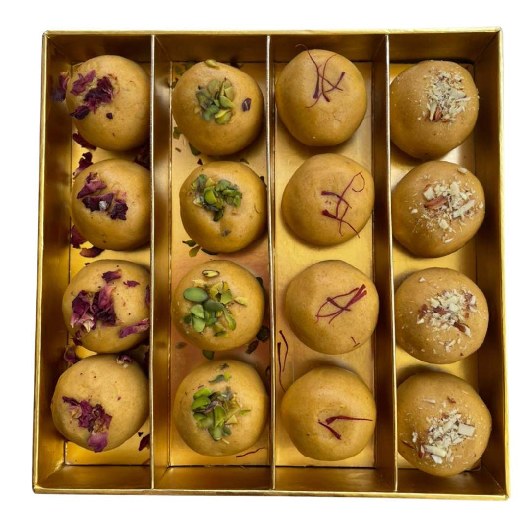 FoodCloud.in Munchies Besan Laddoo Gift Box (16 Pieces)