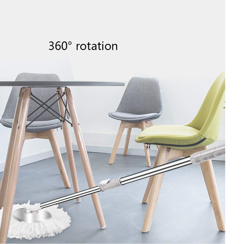 Bonne Absorption d'eau Ensemble de Nettoyage de vadrouille et de Seau Tête de ménage réglable à Double Usage Sec et Humide * 3 Maison (Couleur: Rose)
