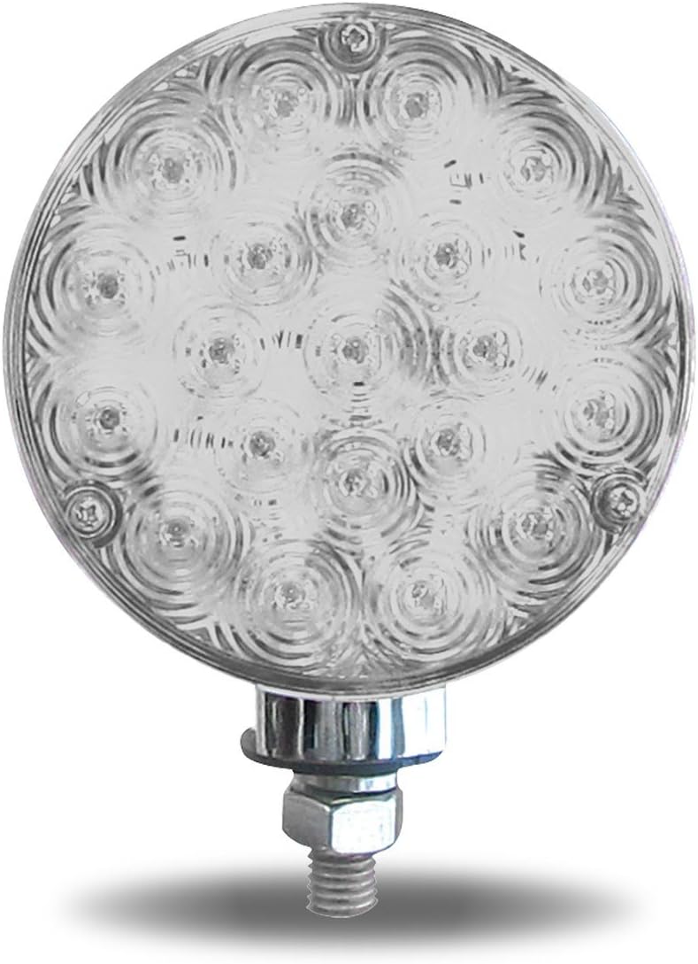 TRUX TLED-DFFC Fender Light, Clear Amber Turn Signal & Marker/Clear Red Marker, Double Face Fleet Style, Led