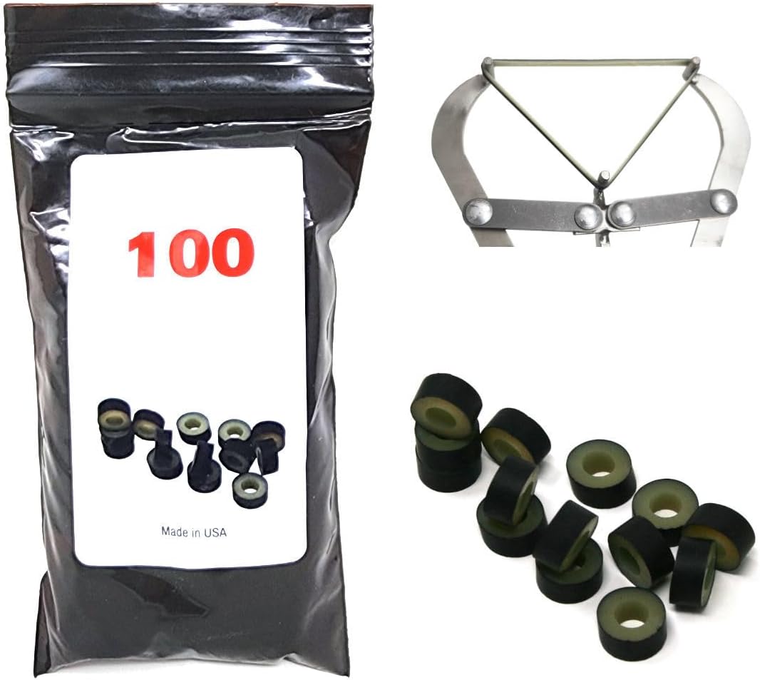 Bull Band Rings 100 Count, XL size Bulls Cattle Sheep Goat Bands for use with Large Band Applicator, Made in USA