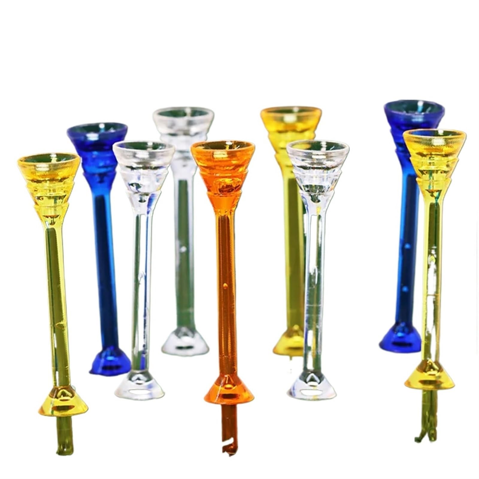 Golf Tee 50 stücke Golf Tees Kunststoff Transparent 83,0mm T Zufällige Farben Golf Training Ball Tee FüR Einen Idealen Abschlag