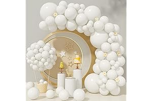 Elegant White Balloon Garland Arch Kit