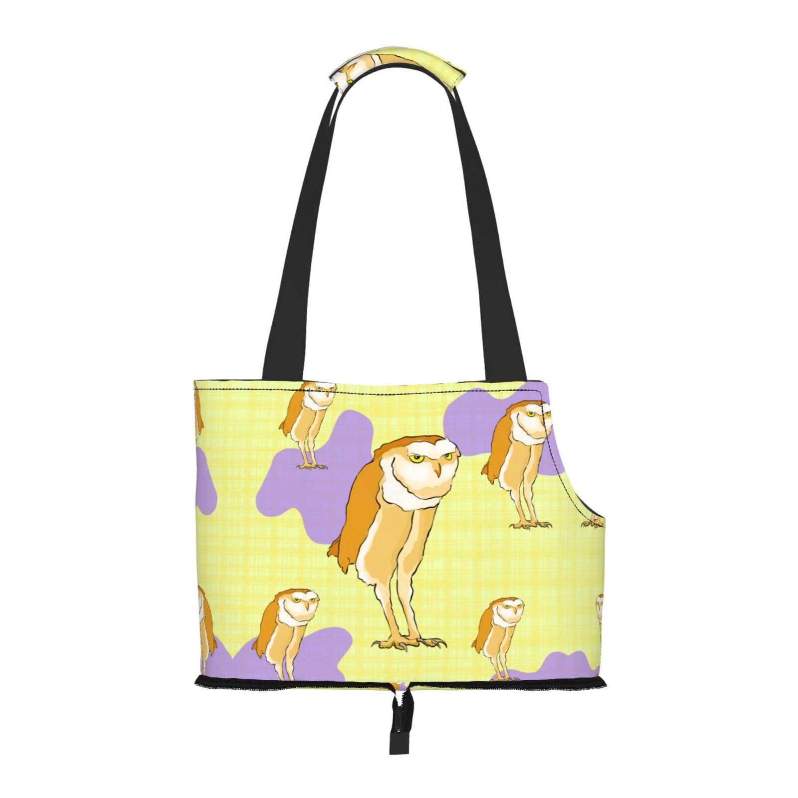 Standing Owl Pet Tote Bag - Waterproof and Wear-Resistant Portable Shoulder Bag for Small Dogs and Puppies