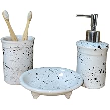 Red Seramik Dara Koleksiyonu Dalma ya Desenli 3 Par a Banyo Seti