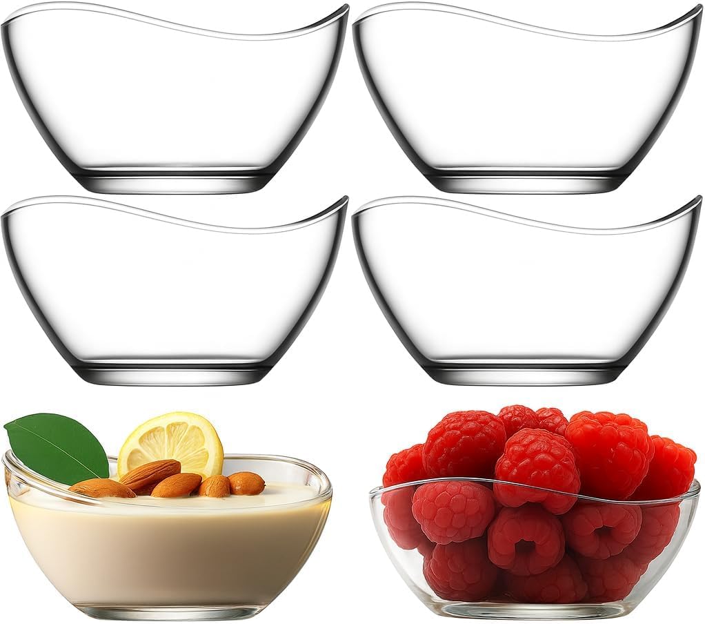 Bols à dessert en verre sans plomb 215 ml DMA-Z pour pudding et fruits x6