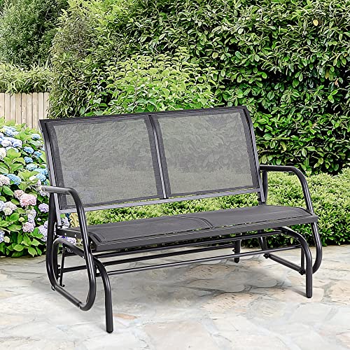 image for Outsunny 2-Person Outdoor Glider Bench, Patio Double Swing Rocking Cha