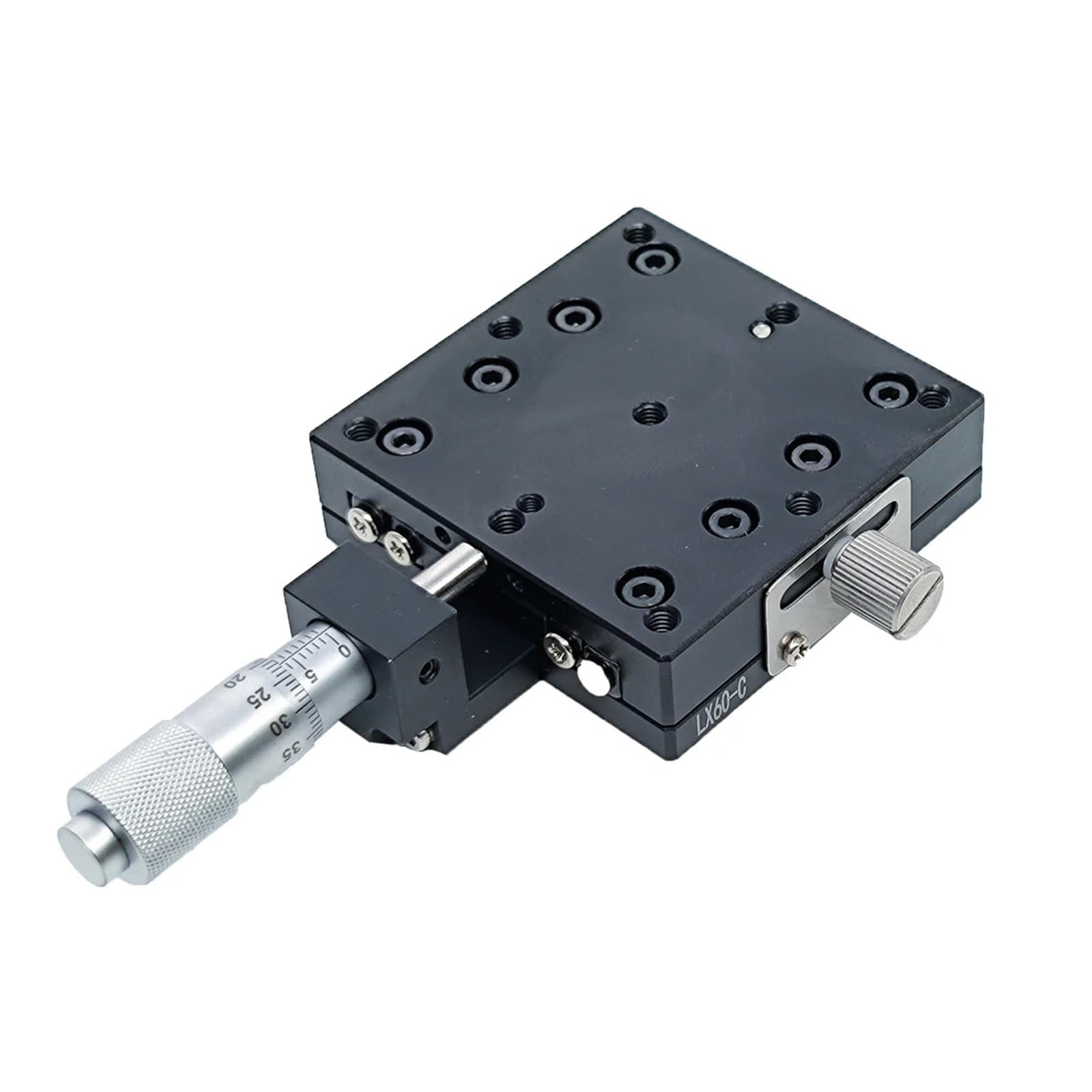 MYXJGNAIY X Axis 50 * 50mm Linear Platform, Slide Optical Manual Displacement Platform, Guide Rail Micromete, LX50-CLX50-LLX50-R(LX50-R)