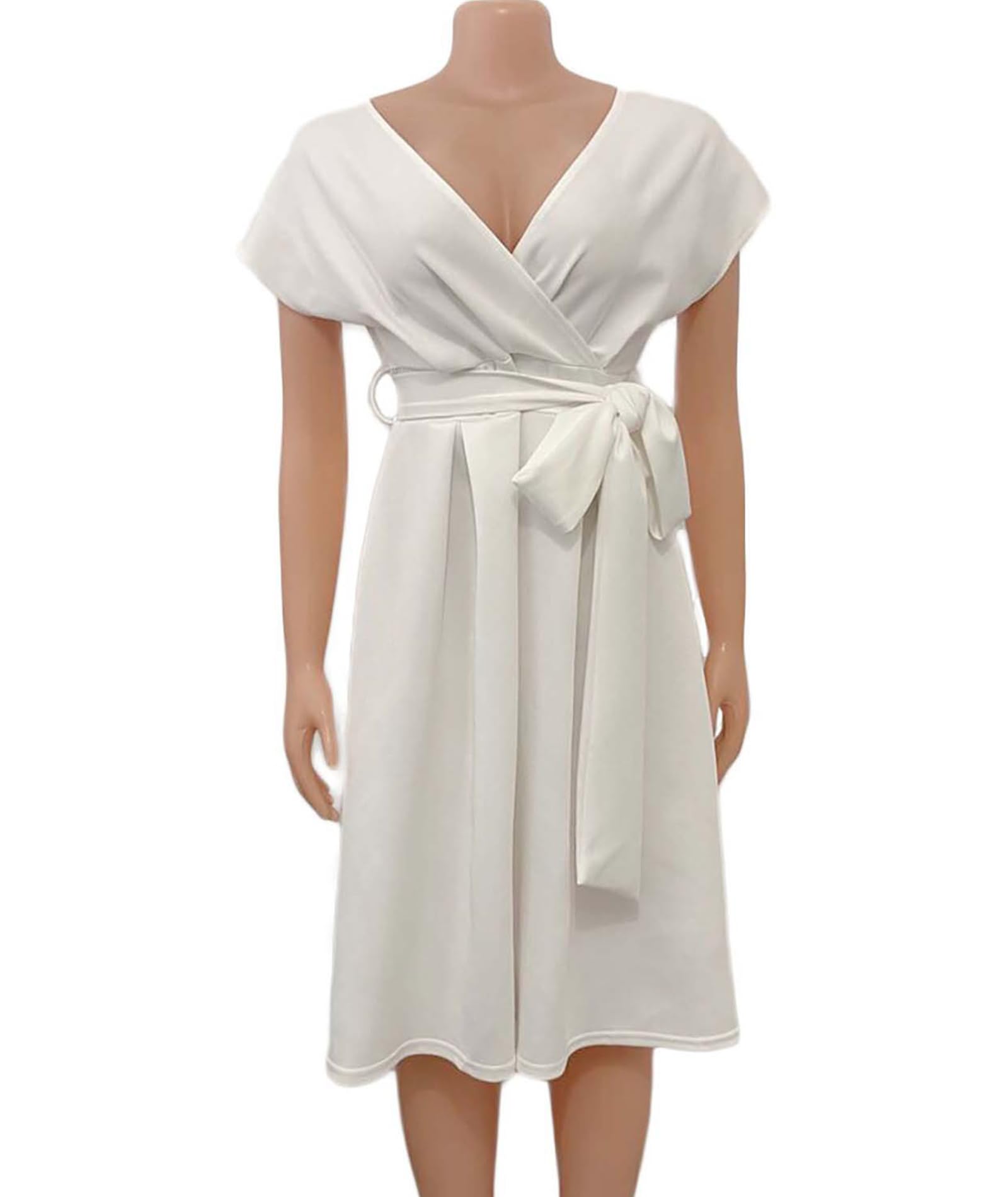xxxiticat Robe midi en satin pour femme - Épaules dénudées - Ligne A - Pour mariage, invité, fête, cocktail, bal de fin d'année