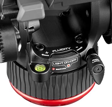 Manfrotto 504X Fluid Video Head with Flat Base, Lightweight and Compact Aluminium Video Head, New Fluid Technology, 4 Steps Counterbalance System, Videographer, Payload 26.4 lbs