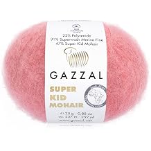10 Pack/Skein Gazzal Super Kid Mohair, 0,88 oz/25 g, 259 yards/237 Meters, 47% Super Kid Mohair, 21% Superwash Merino Fine, and 22% Polyamide, 64430