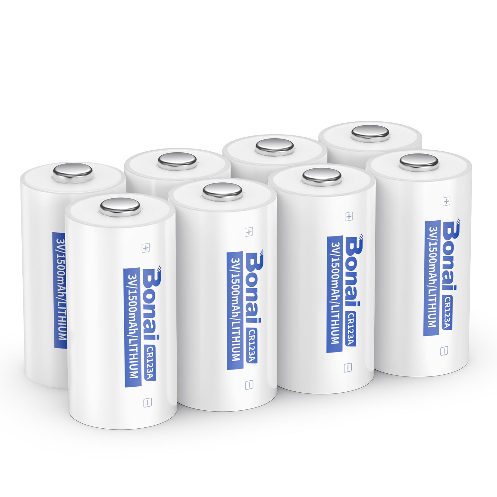 Amazon | BONAI CR123A リチウム電池 3V 1500mAh 8個 高容量123A