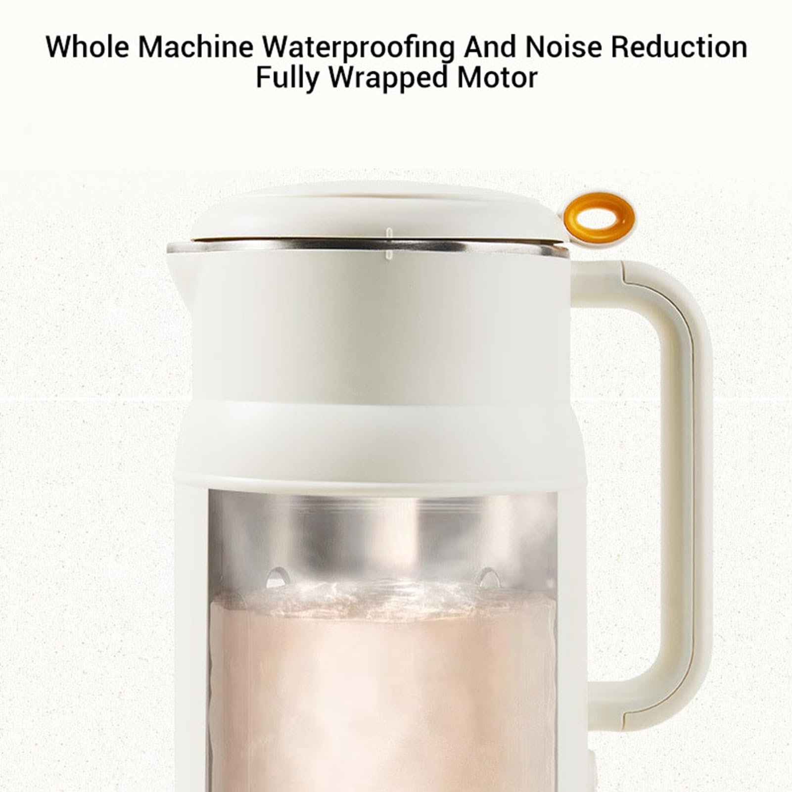 Asixxsix Automatyczna Maszyna do Produkcji Mleka Sojowego, 1200 Ml, Automatyczny Blender do Przygotowywania Domowego Mleka Migdałowego, Owsianego, Kokosowego, Sojowego, Roślinnego i (wtyczka UE 220V)
