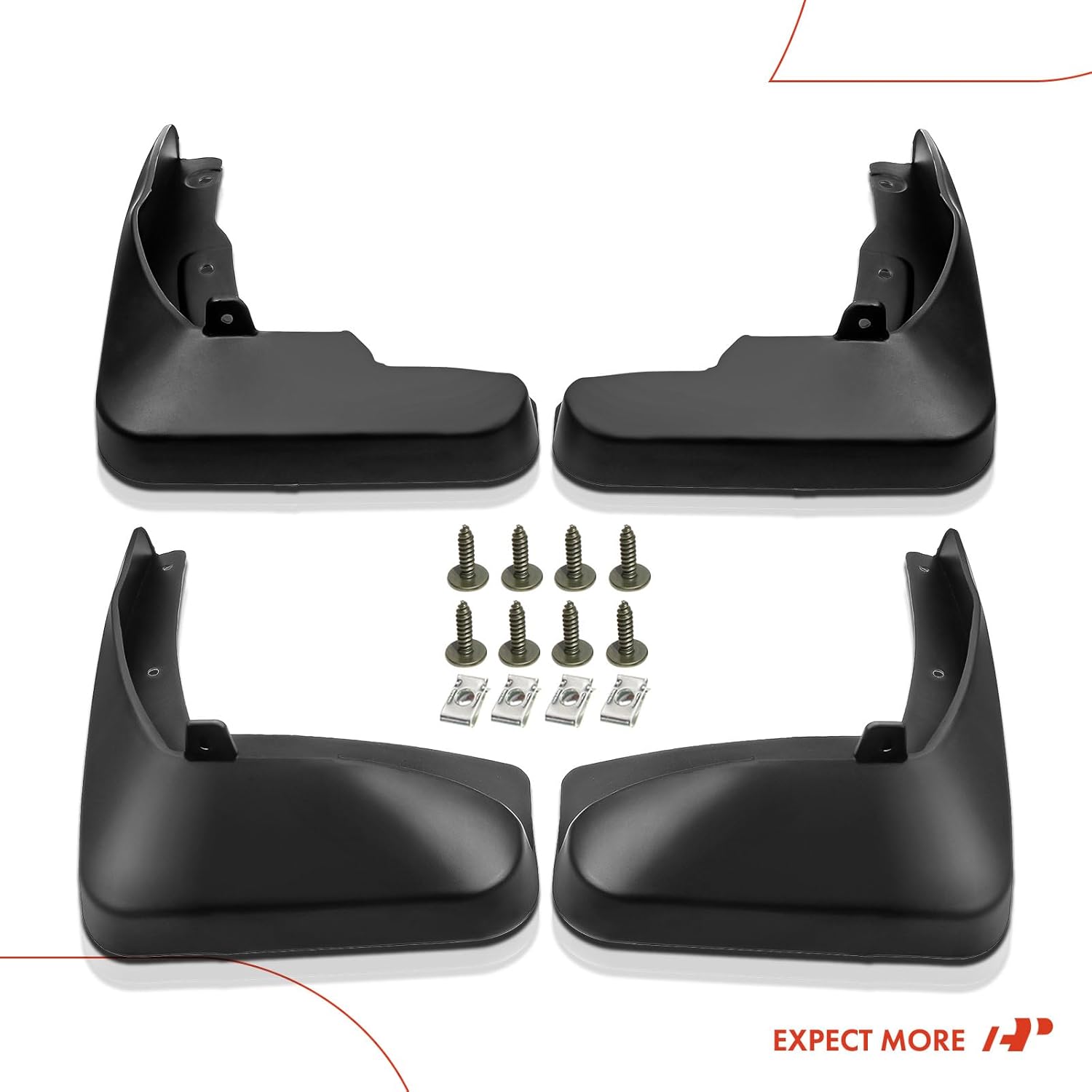 A-Premium Set of 4PCS Mud Flaps Splash Guards Mudguards Mudflaps with Hardware Kits Accessory Compatible with Toyota Venza, 2009-2016, Sport Utility, Front and Rear (Driver & Passenger Sides)