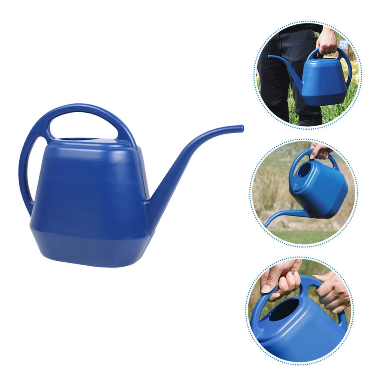 TOYANDONA 2 Piezas Regadera de Jardín de Gran Capacidad Color Azul Oscuro para Riego de Plantas y Suculentas Diseño de para Difíciles Útil Jardinería Interior y Exterior