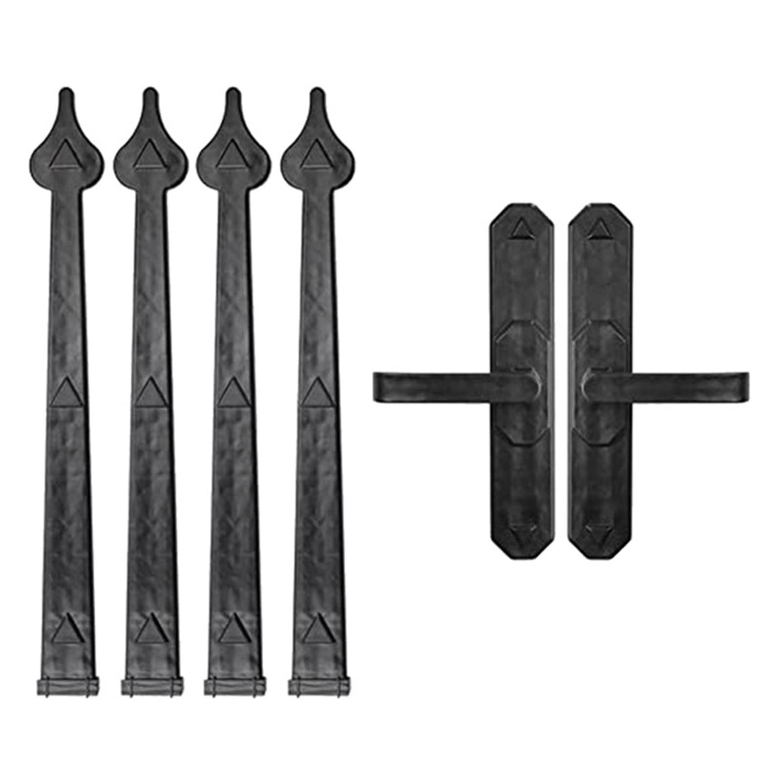 Shundeed One Color 6Pcs/Set Garage Door Handle Hinges, Decorative Garage Door Hardware Kit For Garage Door Barn Door Hardware