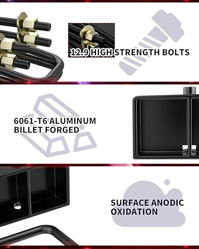 Miniatura 6 de FLYCLE Bloques de elevación traseros de 3 pulgadas compatibles con Chevy Silverado 1500 Sierra 1500, kit de nivelación trasera de 3 pulgadas