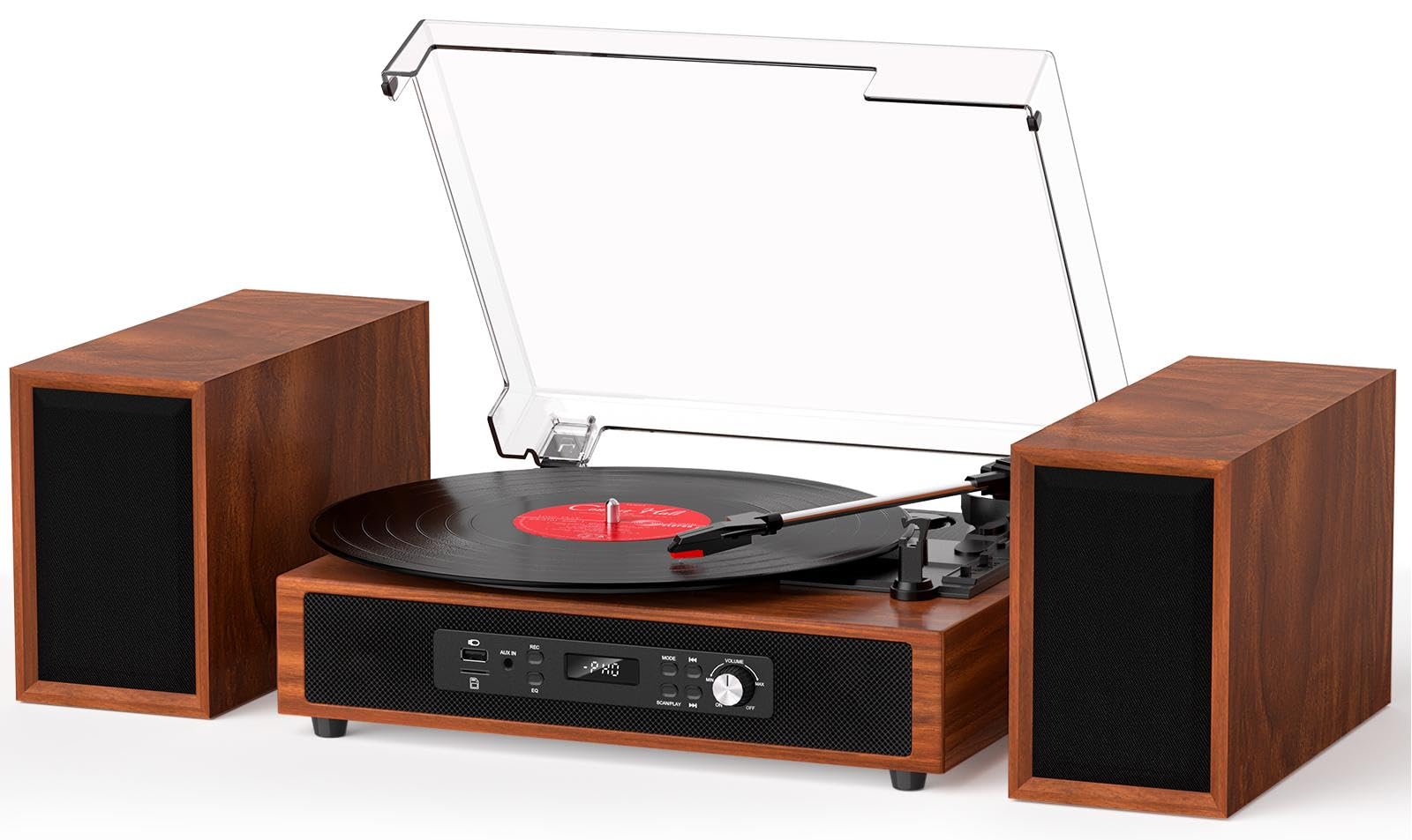 DANFI AUDIO 6 Speaker Turntable (Retro Red)