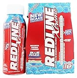 Redline Xtreme Energy Drinks - Ready-to-Drink Sugar-Free Energy Beverage - Blue Razz Flavor - 8 ounces, 24 bottles