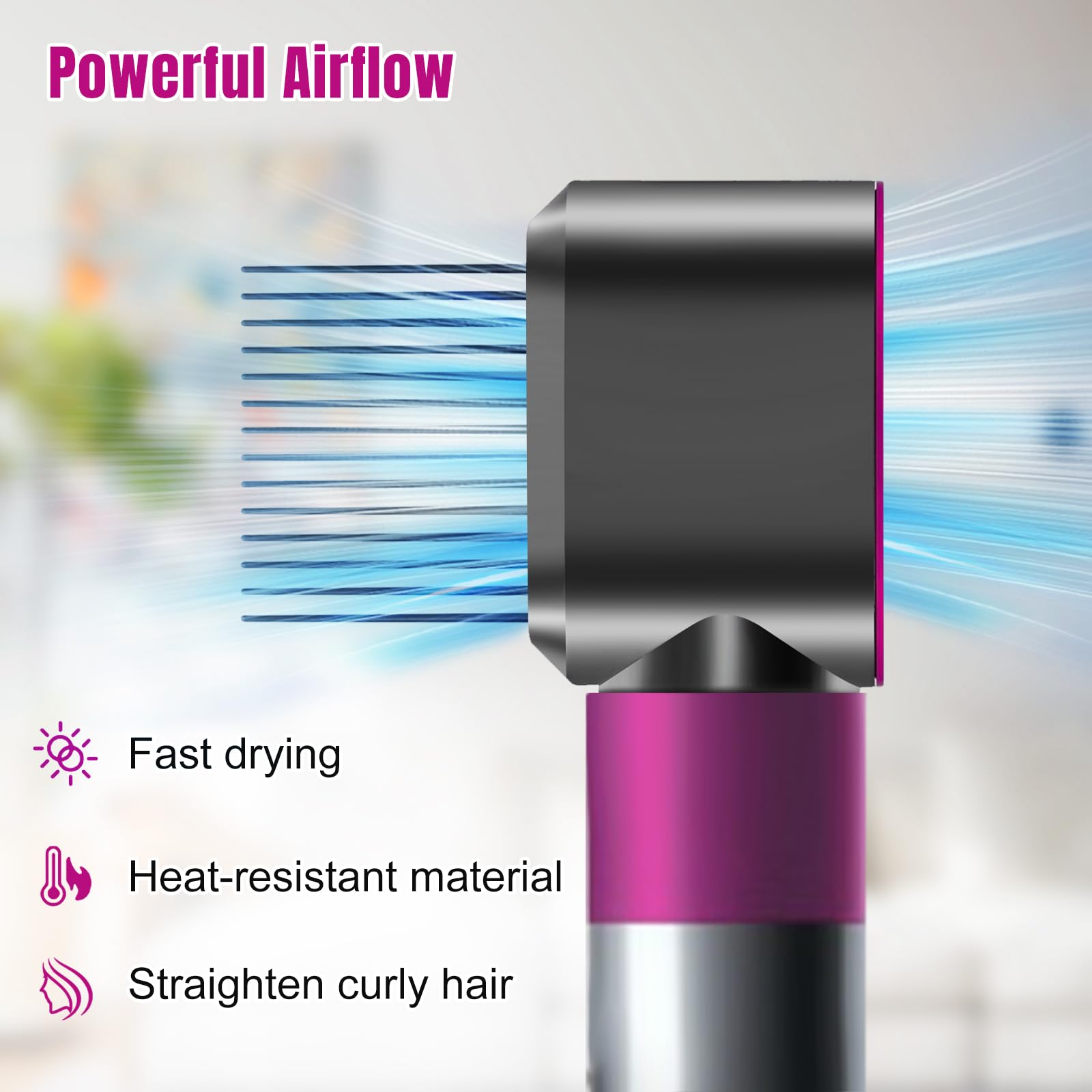 Boquilla de fijación para secadora con peine para Dyson Airwrap Styler HS01 HS05, accesorios para peinar el cabello