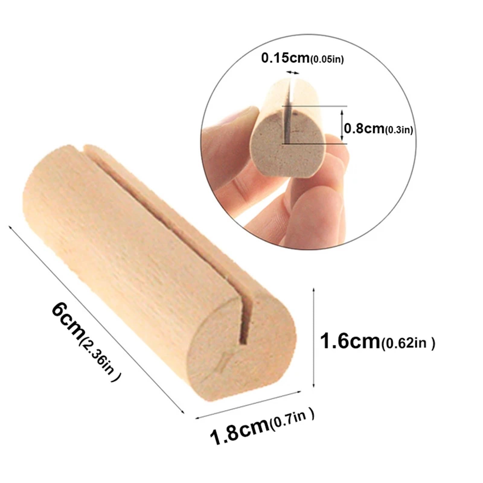Tischkartenhalter aus Holz, 40 Stück, Naturholz, Tischkartenständer, Cliphalter für Hochzeitstisch, Namennummer, Bilder