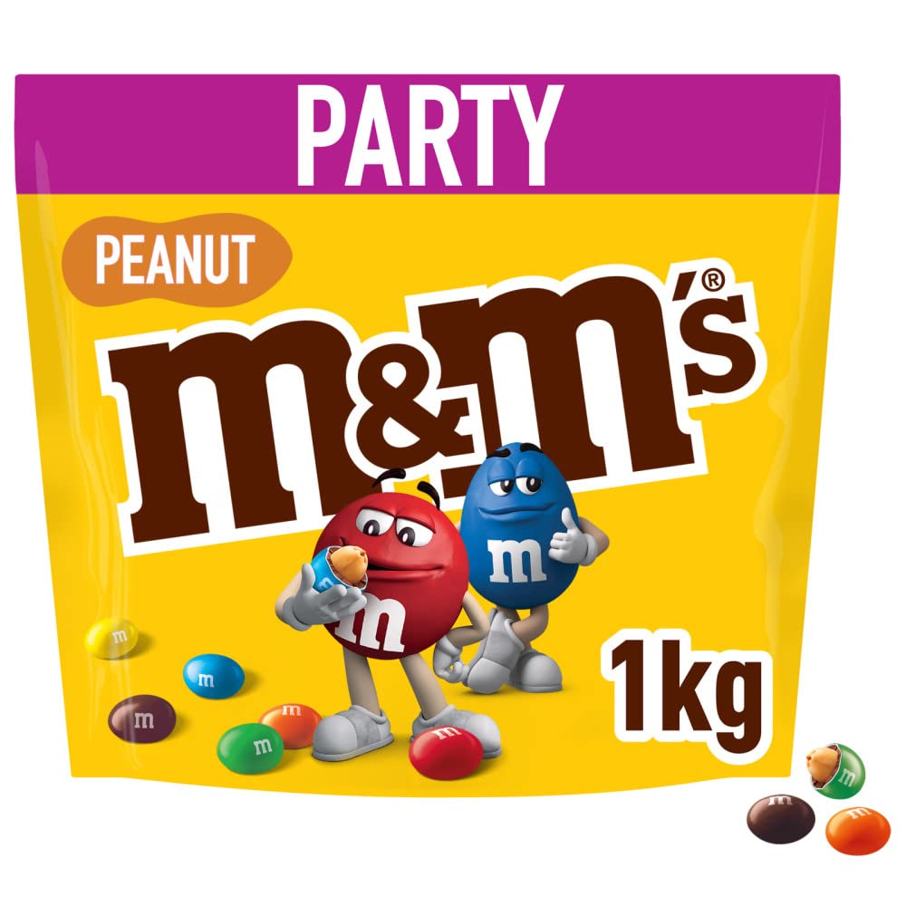 M&M's Peanuts Snack en Bolitas de Colores de Cacahuete y Chocolate con Leche, regalo (1kg)