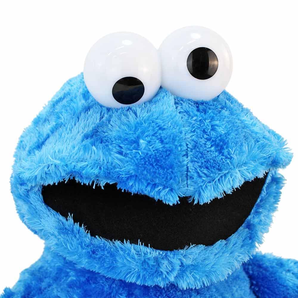 Krümelmonster Kuscheltier, Blau, Plüsch, 72 cm, Sesamstraße Lizenzartikel, Klassische Kunststoffaugen