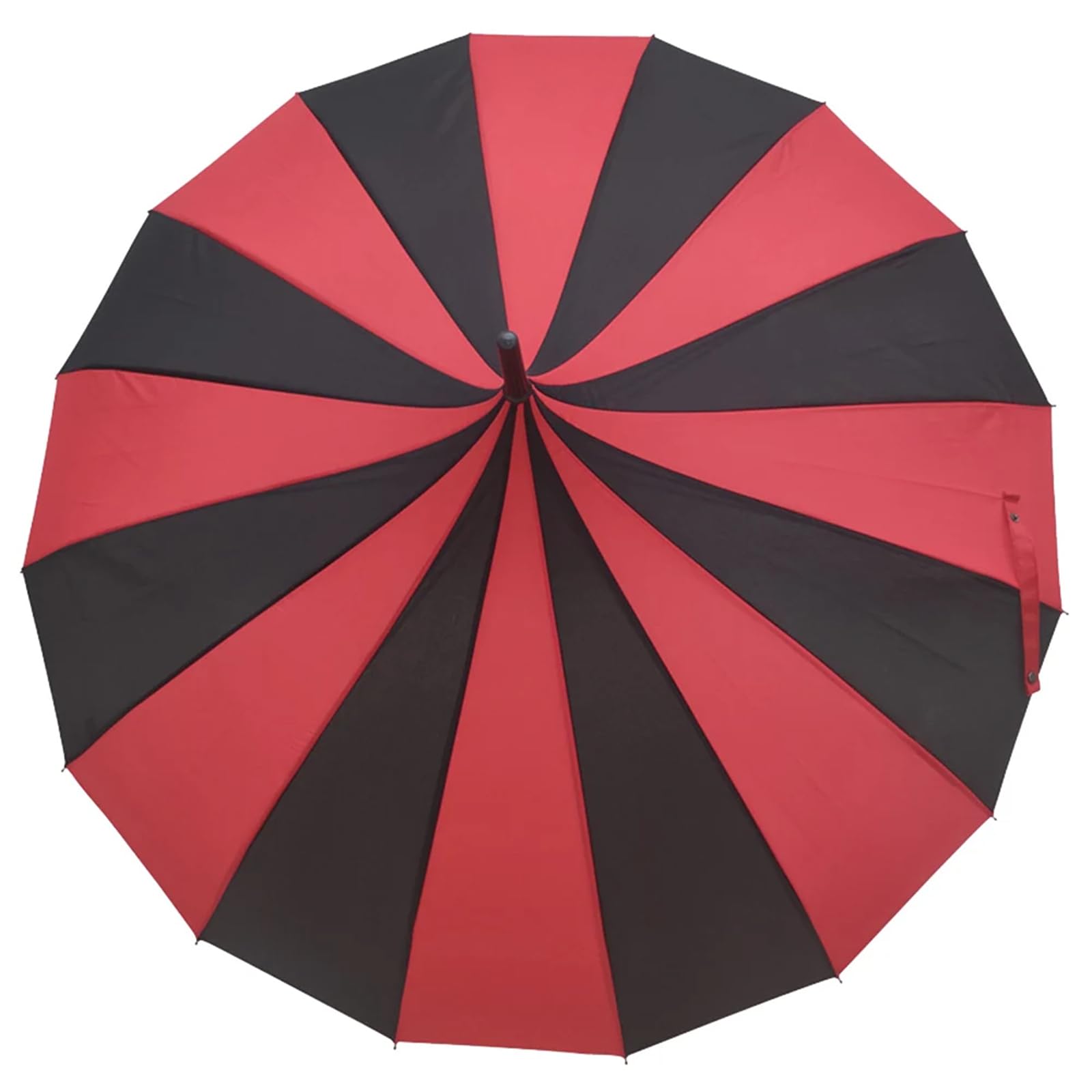 Hdkean Women's Red And Black Umbrella,Stylish Pagoda Umbrella Sun Rain Windproof Umbrella Large Umbrella Colorful Strips Umbrellas For