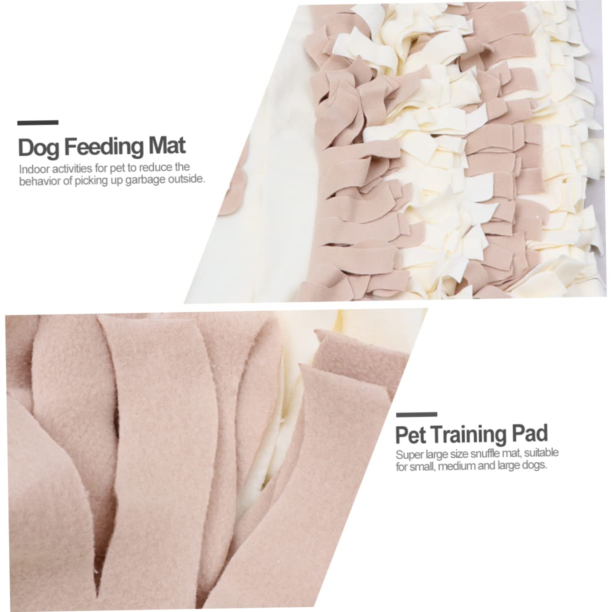 Alfombrilla Olfativa para Perros Beige de Felpa, Entrenamiento
