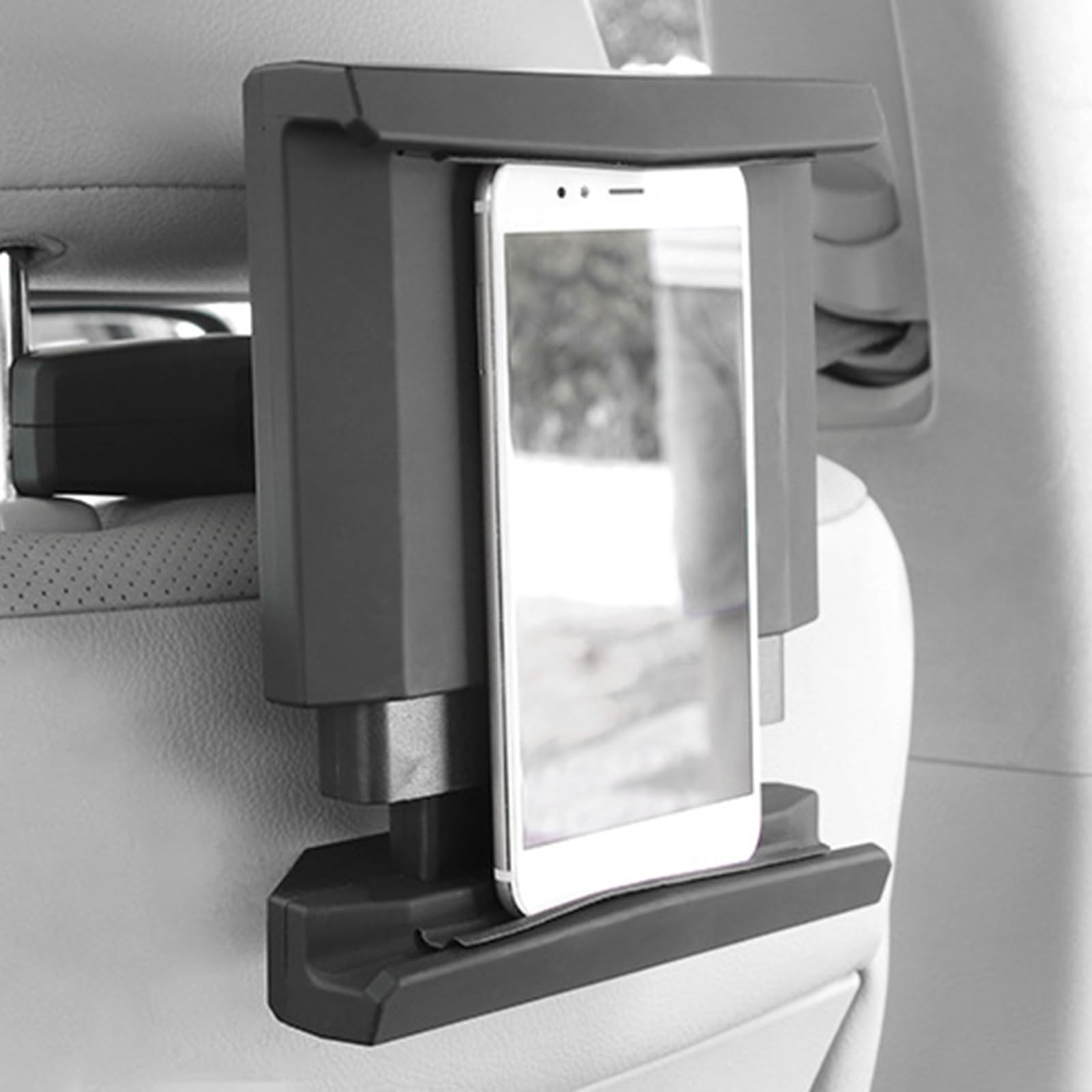 Soporte para reposacabezas de coche para almohadilla, soporte ajustable para tablet con rotación de 360 grados y brazos extensibles