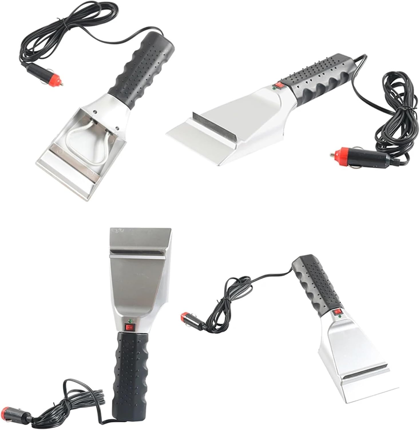 12V Heated Snow Ice Scraper Car Heated Snow Ice Scraper Spade Tool Heated Windshield Glass Snow Shovel for Most Cars Trucks SUV