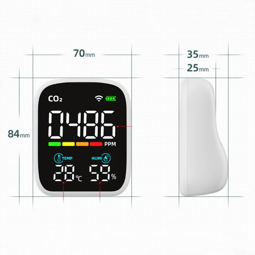 Rilevatore di , rilevatore di anidride carbonica WIFI con allarme data logger sensore NDIR accurato salvaguarda la tua salute e tranquillità