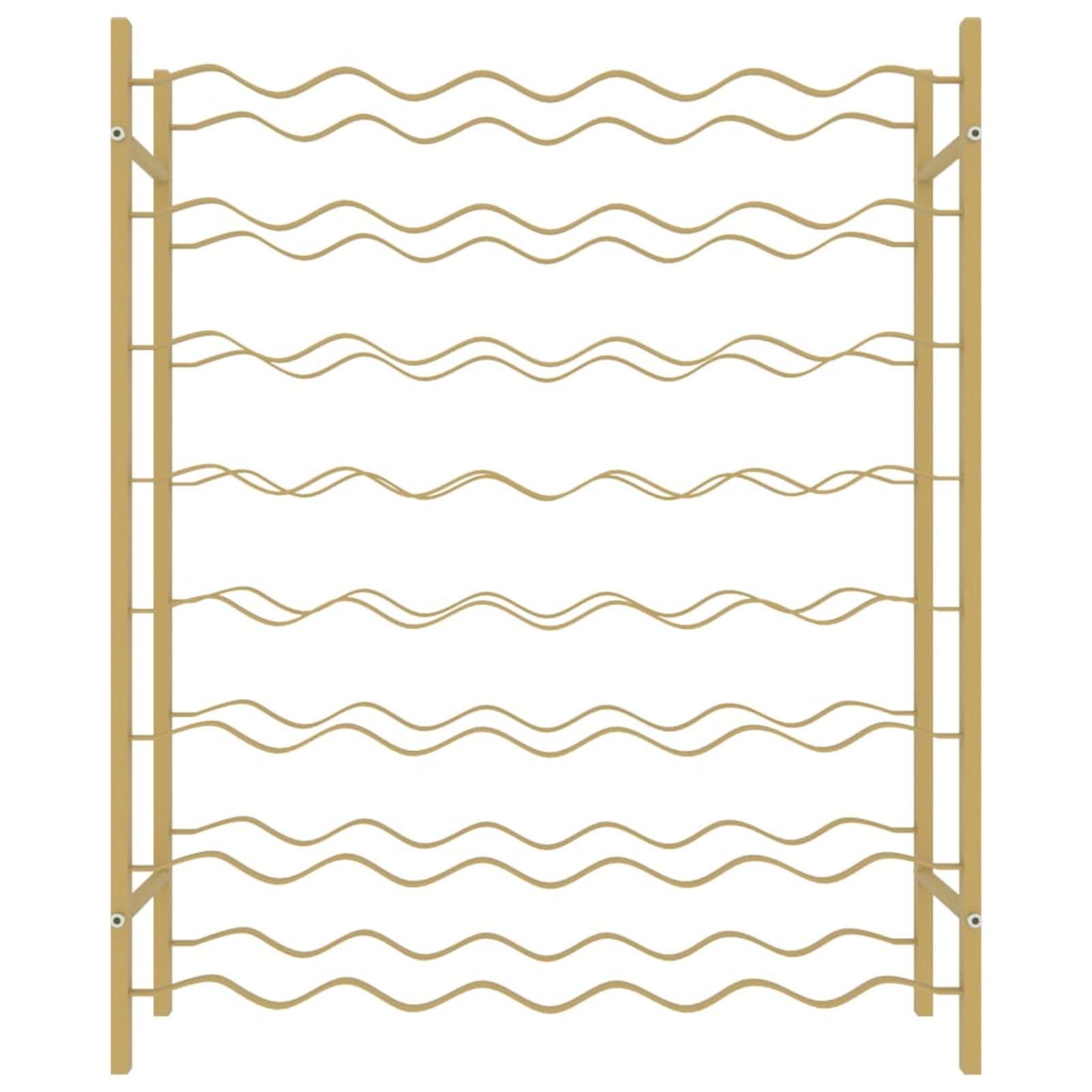 Gecheer Botellero para Vino de Pared metálico, diseño Original y Elegante Botellero de Pared para 48 Botellas de Metal Dorado