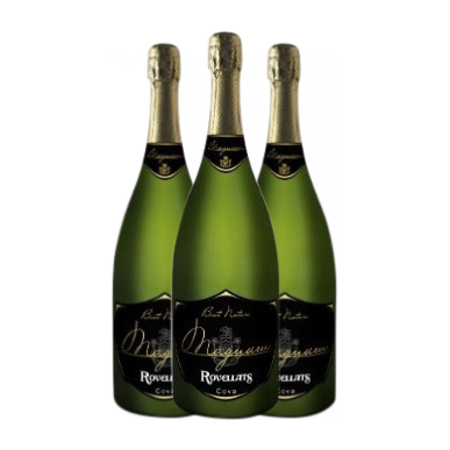 Rovellats Brut Nature Cava Reserva Botella Magnum 1,5 L Espumoso blanco (Caja de 3 Botella Magnum de 1,5 L)