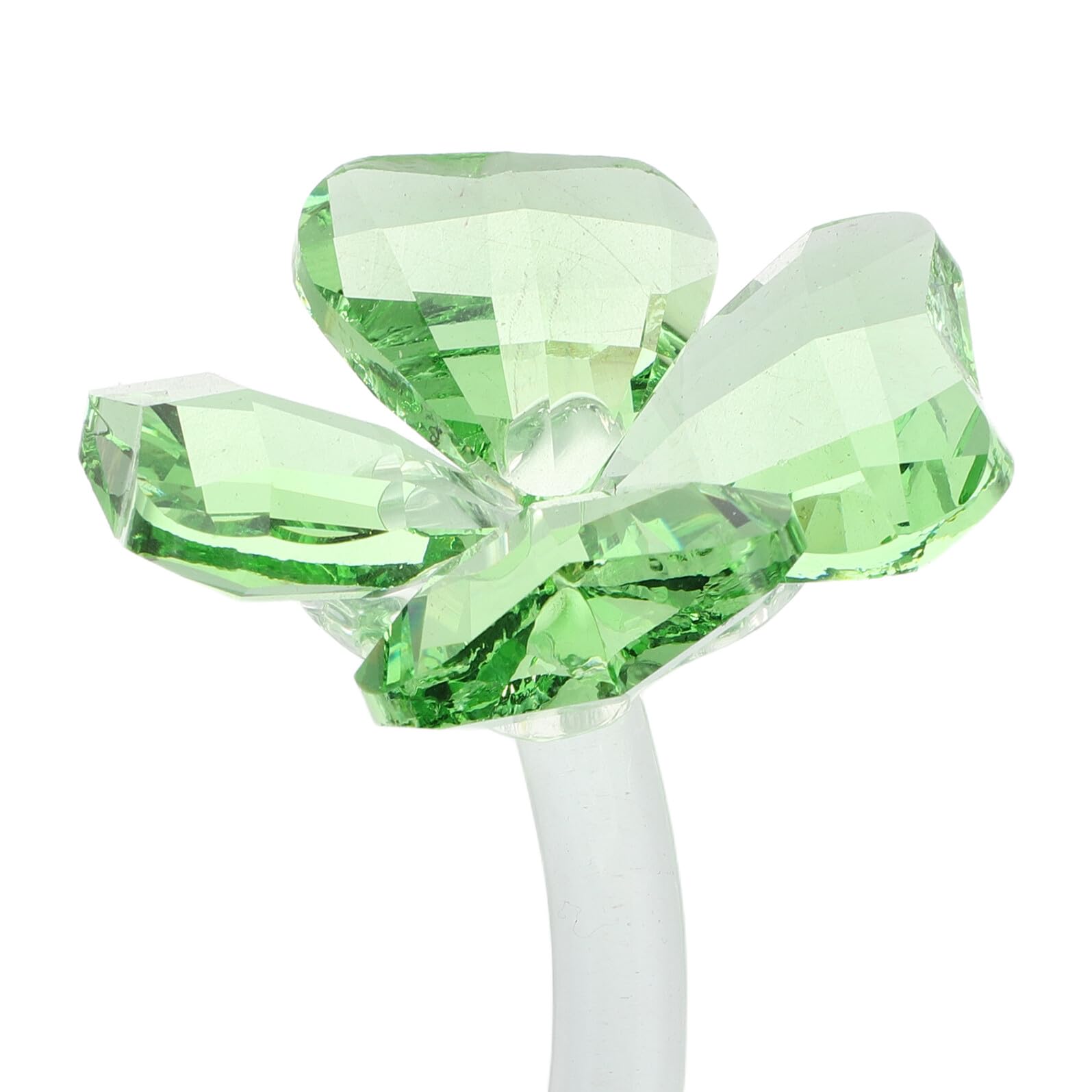 Ipetboom Kleeblatt-taschenanhänger aus Kristall Kleiner Glücksbringer Blumenfigur für Schreibtisch Vierblättrige Figuren als Dekoration für Zuhause oder Büro