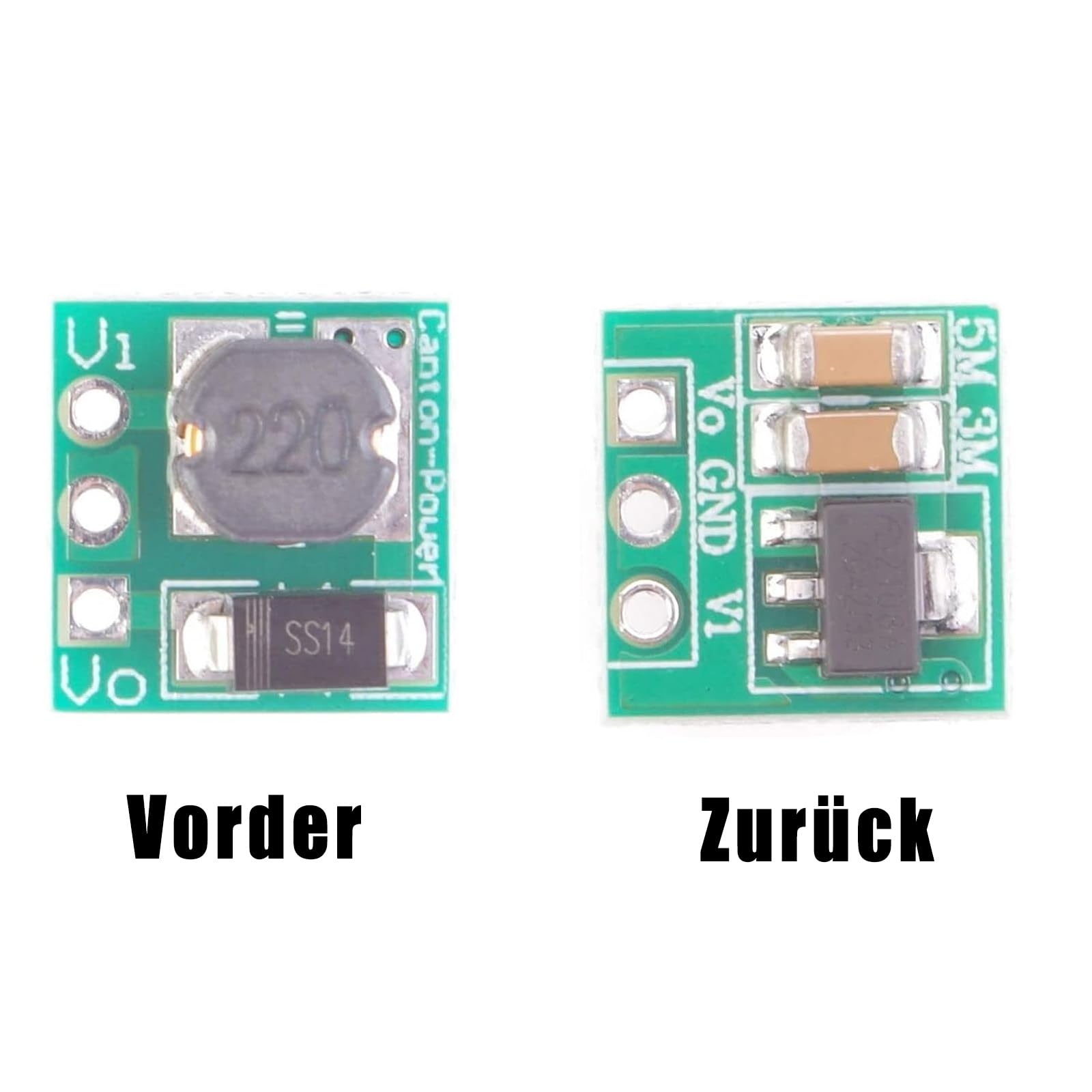 GERUI 12 Stück Mini Spannungswandler 0.8-3.V zu 3.3V Spannungswandler Leistungsmodul 0.9-5V zu 5V DC-DC Boost Leistungsmodul Spannungswandler Platine 1.5V 1.8V 2.5V 3V 3.3V 3.7V 4.2V zu 5V (5, Volt)