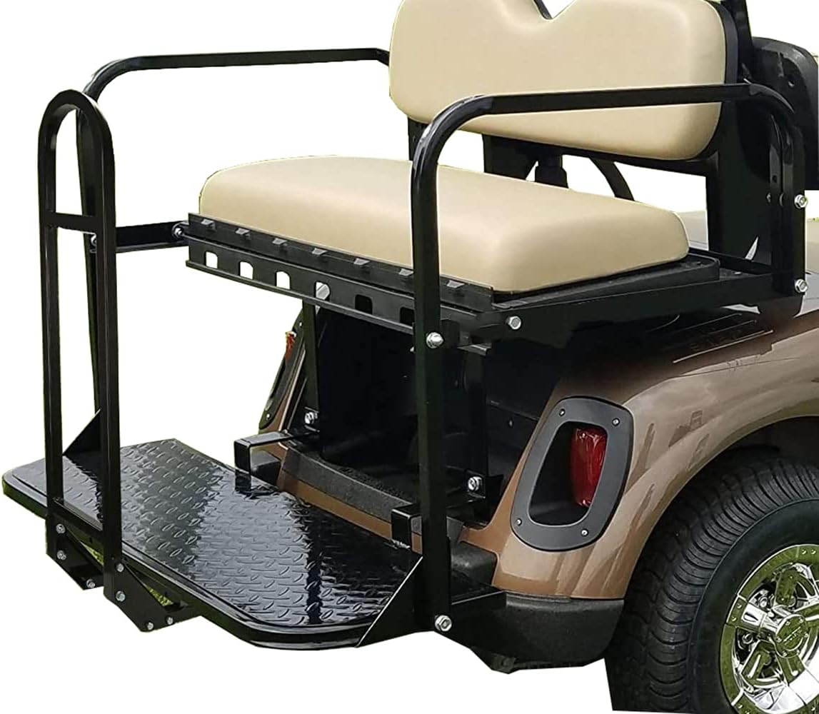 Universal Golf Cart Rear Seat Safety Grab Bar Fit EZGO Club Car Yamaha Golf Cart, Heavy Duty Rear Seat Hand Rail Grab Bar