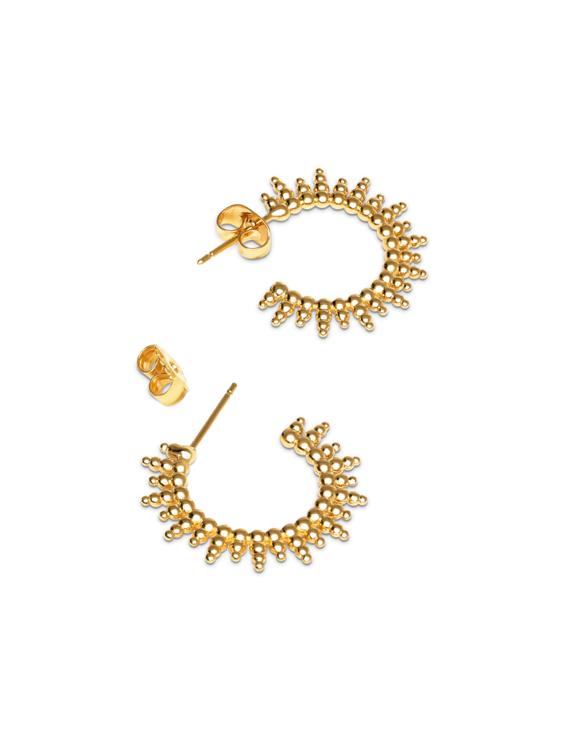 SINGULARU - Pack 5 Anelli Nefertiti. Ottone con Finitura Placcata Oro 18Kt. Gioielli da Donna. Misura 10