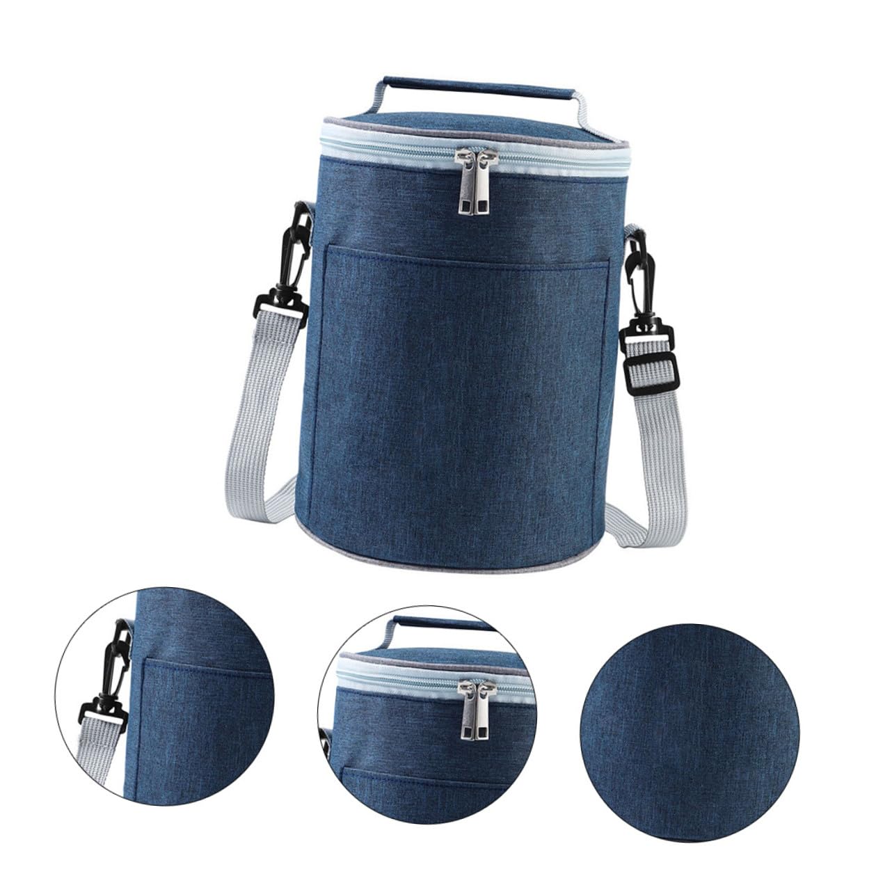 Mikinona Thermotasche aus Oxford Gewebe Lunchtasche Navy Kompakt