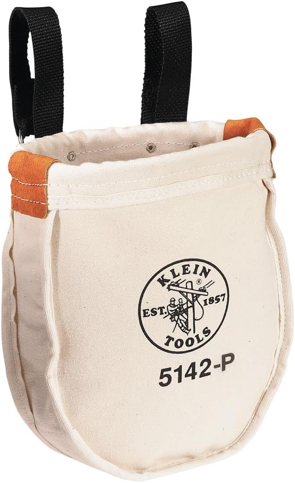 5142P Heavy Tool Bag, No. 8 Canvas Utility Bag with Interior Pocket and Reinforced Rope Top, 9 x 8 x 10-Inch