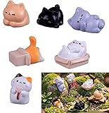 Giochi Montessori 3 Anni - Idea regalo pensata: Con dimensioni di circa 2 x 3,5 cm, queste miniature di gatti sono perfette per decorare librerie, scrivanie, auto e stanze. Un regalo ideale per amici e familiari amanti dei gatti, aggiungono un tocco vivace e originale a qualsiasi spazio